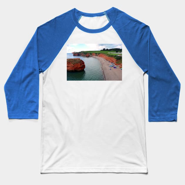 Ladram Bay Jurassic Coast Devon England Baseball T-Shirt by Andy Evans Photos